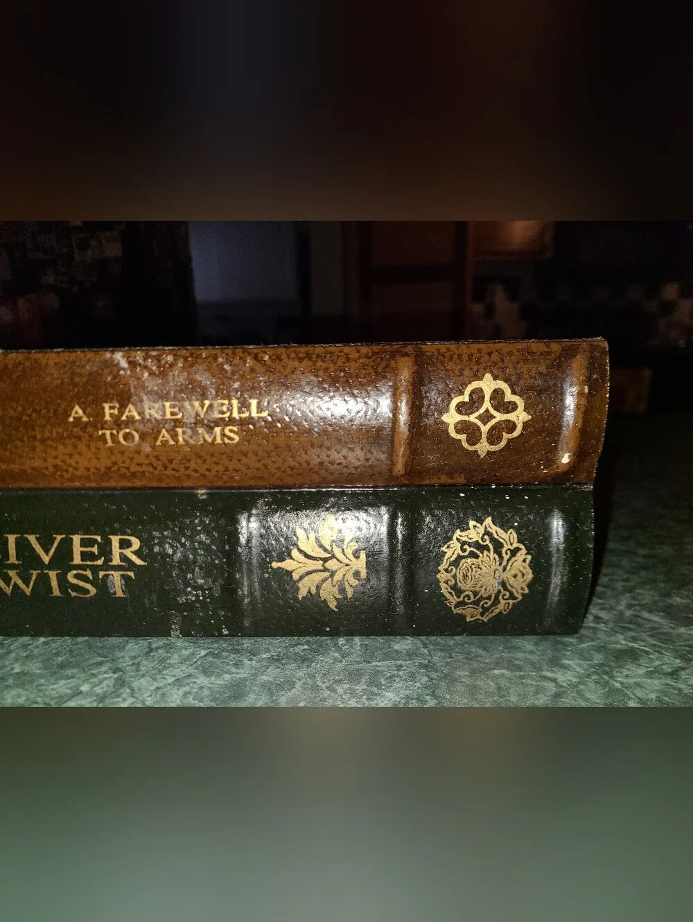 Vintage faux books wooden like storage box
